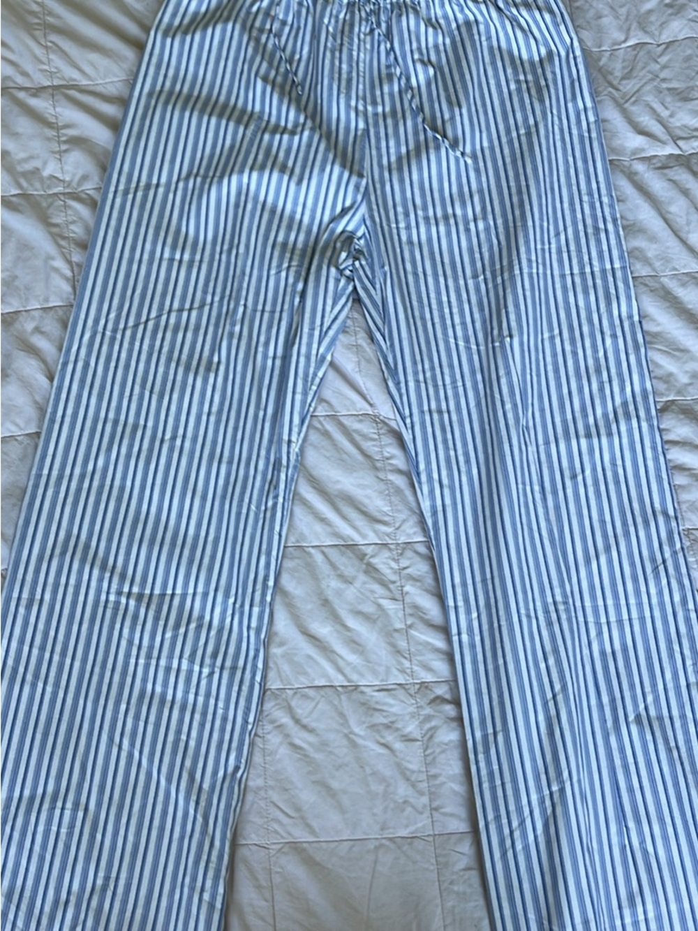 Dissh Ezra blue and white striped cotton pants